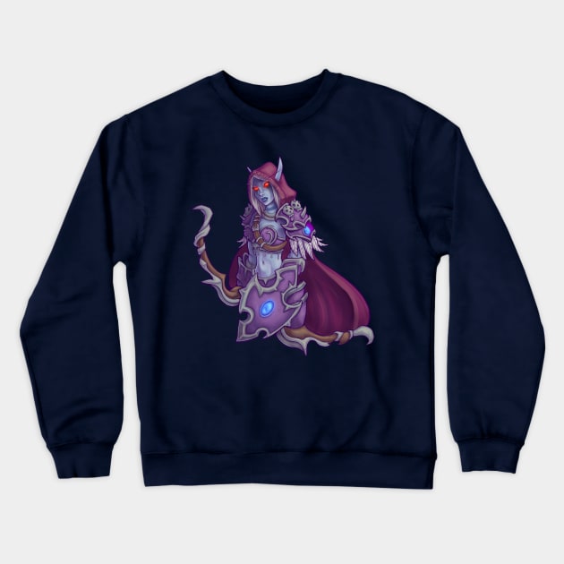 Lady Sylvanas Windrunner, the Banshee Queen Crewneck Sweatshirt by Kylana